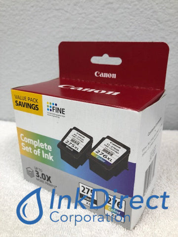 Genuine Canon 4981C008 4981C008AA PG-275XL CL-276XL Ink Jet Cartridge Black & Color Ink Jet Cartridge , Canon - All-in-One Pixma TR4720, TS3520, TS3522