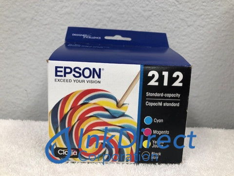 Genuine Epson T212120BCS T212120-BCS Epson 212 (T212120 T212520) Ink Jet Cartridge Black Cyan Magenta Yellow Ink Jet Cartridge , Epson - All-in-One WorkForce 2830, 2850, XP 4100, 4105