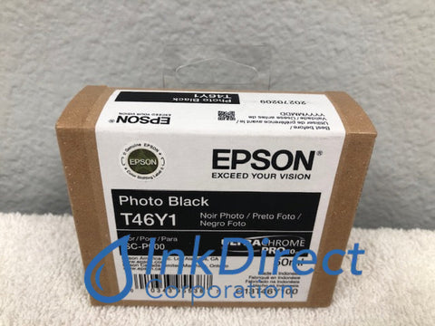 Genuine Epson T46Y100 T46Y1 SC-P900 UltraChrome PRO10 Ink Jet Cartridge Photo Black SureColor P90 Ink Jet Cartridge , Epson - Wide Format Printer SureColor P900,