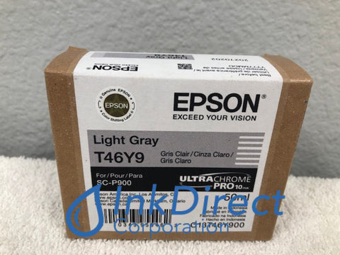 Genuine Epson T46Y900 T46Y9 SC-P900 UltraChrome PRO10 Ink Jet Cartridge Light Gray SureColor P90 Ink Jet Cartridge , Epson - Wide Format Printer SureColor P900,