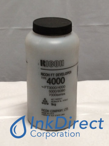 1 Bottle - Genuine Ricoh 887133 Type 4000 Developer Developer / Starter