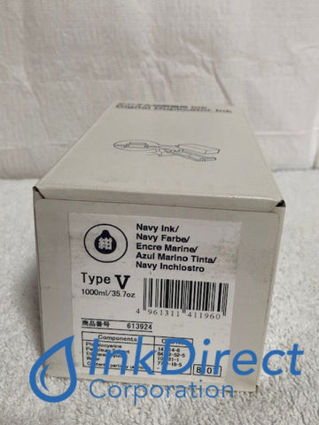 1 Each - Genuine Ricoh 893146 Type V Ink Navy JP8000 JP8500 Ink , Ricoh - Duplicator JP 8000, 8500, Savin - 3450DNP, 3460DNP,