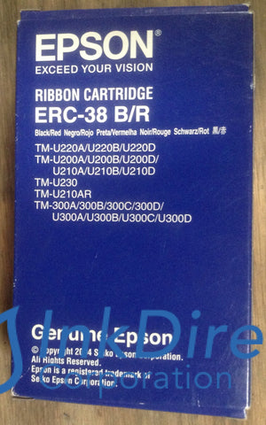 ( Expired ) Genuine Epson S015376 Erc38Br Erc-38Br Ribbon Ctg Black & Red