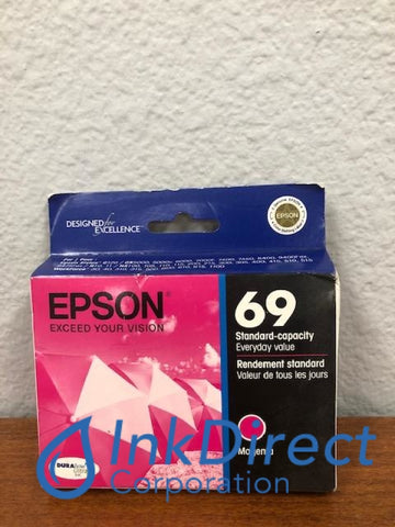 Expired) Genuine Epson T069320 T0693 Epson 69 Ink Jet Cartridge Magenta Ink Jet Cartridge , Epson - All-in-One WorkForce 30, 310, 315, 40, 500, 600, 610, 615, NX305, - InkJet Printer Stylus C120, N11, NX11, WorkForce 1100, - Multi Function Stylus CX5000, CX6000, CX7000F, CX7400, CX7450, CX8400, CX9400FAX, CX9475FAX, NX100, NX105, NX110, NX115, NX200, NX215, NX300, NX305, NX400, NX410, NX415, NX510, NX515,