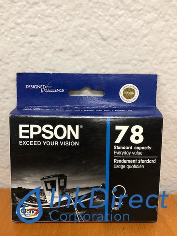 ( Expired ) Genuine Epson T078120 T0781 Epson 78 Ink Jet Cartridge Black Ink Jet Cartridge , Epson - All-in-One Artisan 50, - InkJet Printer Stylus Photo R260, R280, R380, RX580, RX595, RX680,