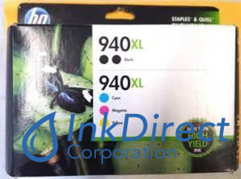 ( Expired )  Hp F6V11Fn 940Xl Cmy Ink Jet Cartridge 2 Black & Color