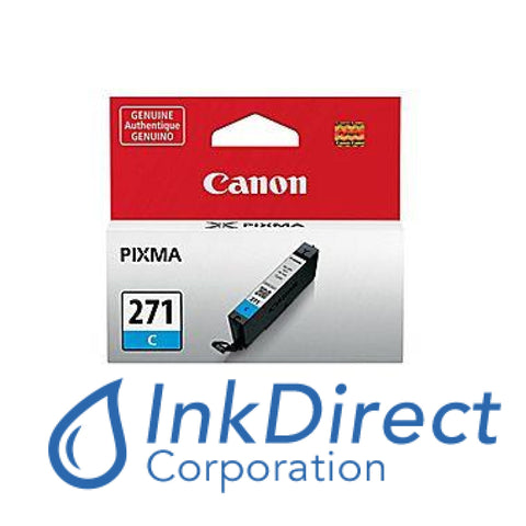 Genuine Canon 0391C001Aa Cli-271C Ink Jet Cartridge Cyan