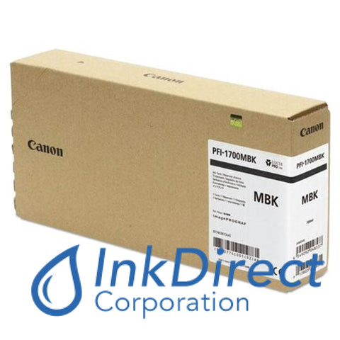 Genuine Canon 0774C001 PFI-1700MBK PFI1700MBK Ink Tank Matt Black , Canon - Wide Format Printer ImagePrograf Pro-2000, Pro-4000, Pro-4000S, Pro-6000S,