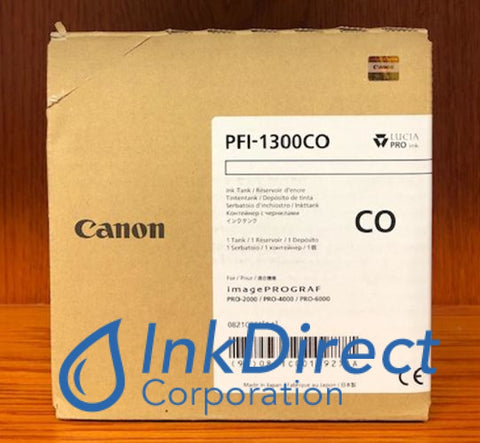 Genuine Canon 0821C001 PFI-1300CO Ink Tank Chroma Optimizer Pro-2000 4000 4000S 6000S Ink Jet Cartridge , Canon - Wide Format Printer ImagePrograf Pro-2000, Pro-4000, Pro-4000S, Pro-6000S