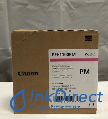 Genuine Canon 0855C001 0855C001AA PFI-1100PM Ink Tank Photo Magenta ImagePrograf Pro-2000 Pro-4000 Pro-4000S Pro-6000S Ink Jet Cartridge , Canon - Wide Format Printer ImagePrograf Pro-2000, Pro-4000, Pro-4000S, Pro-6000S,