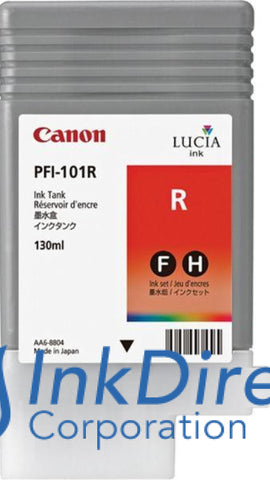 Genuine Canon 0889B001Aa Pfi-101R Ink Tank Red