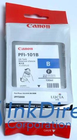 Genuine Canon 0891B001Aa Pfi-101B Ink Tank Blue