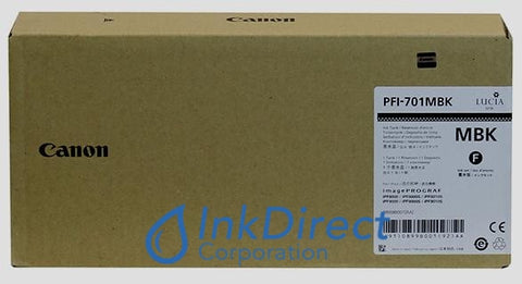 Genuine Canon 0899B001Aa Pfi-701Mbk Ink Jet Cartridge Matt Black Ink Jet Cartridge , ImagePrograf IPF8000, IPF8000S, IPF9000, IPF9000S,