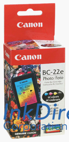 Genuine Canon 0902A003Aa Bc-22E Ink Jet Cartridge 4-Color