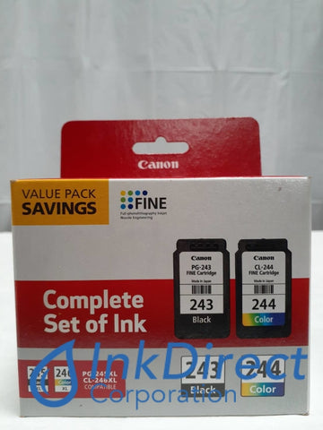 Genuine Canon 1287C006 1287C006AA PG-243 / CL-244 Ink Jet Cartridge Black & Color Ink Jet Cartridge