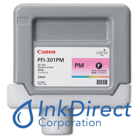 Genuine Canon 1491B001Aa Pfi-301Pm Ink Jet Cartridge Photo Magenta