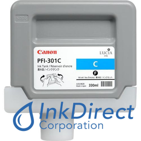 Genuine Canon 1965B003Aa Pfi-301C Ink Jet Cartridge Cyan