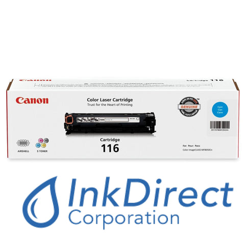 Genuine Canon 1979B001Aa 116 Crg-116C Toner Cartridge Cyan