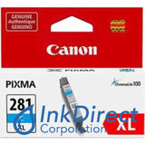 Genuine Canon 2034C001 2034C001Aa Cli-281Xl C Ink Jet Cartridge Cyan ( Lot Of 10 ) Ink Jet Cartridge