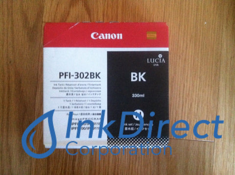 Genuine Canon 2216B001Aa Pfi-302Bk Ink Jet Cartridge Black