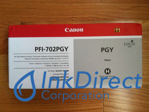 Genuine Canon 2222B001Aa Pfi-702Pgy Ink Jet Cartridge Photo Gray
