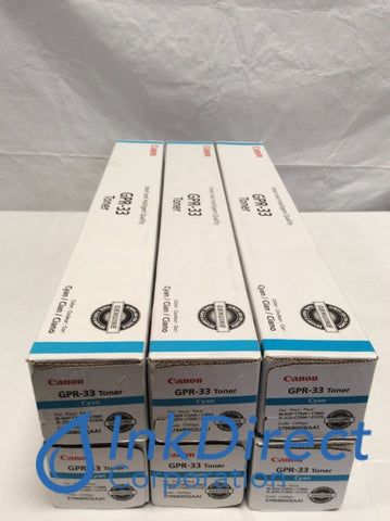 Genuine Canon 2796B003AA GPR-33 Toner Cartridge Cyan ( lot of 6 ) Advance C7055 C7065 C7260 C7270 Toner Cartridge