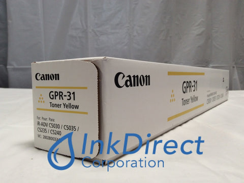 Genuine Canon 2802B003AA GPR-31 Toner Cartridge Yellow ImageRunner Advance C5030 C5035 Toner Cartridge , Ink Direct Corporation
