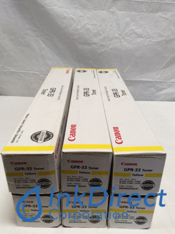 Genuine Canon 2804B003AA GPR-33 Toner Cartridge Yellow ( lot of 6 ) Advance C7055 C7065 C7260 C7270 Toner Cartridge