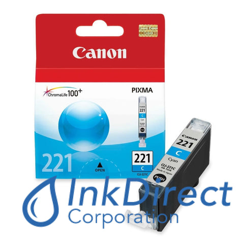 Genuine Canon 2947B001Aa Cli-221C Ink Jet Cartridge Cyan