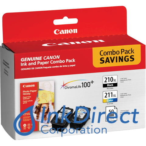 Genuine Canon 2973B004Ab Pg-210Xl / Pg-211Xl Ink Jet Cartridge Black & Color