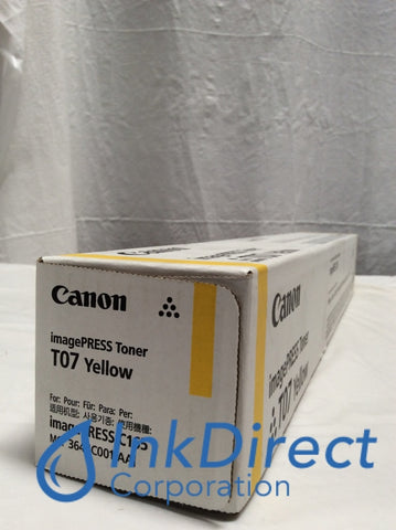 Genuine Canon 3644C001 3644C001AA T07 Toner Cartridge Yellow ImagePress C165 Toner Cartridge