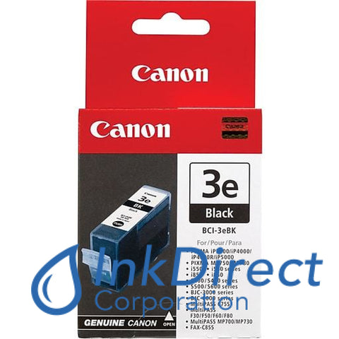 Genuine Canon 4479A249Ab Bci-3Ebk Ink Jet Cartridge Black