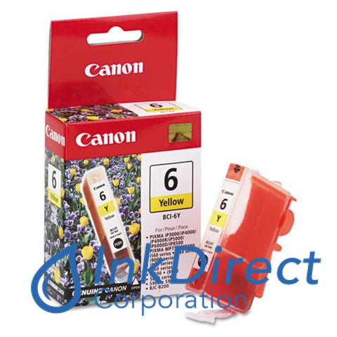 Genuine Canon 4708A003Aa Bci-6Y Ink Jet Cartridge Yellow