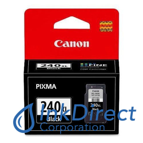 Genuine Canon 5206B001Aa Pg-240Xl Ink Jet Cartridge Black All Brand - All-in-One Pixma MX 452, 459, 472, 512, 522, 532, Canon - All-in-One Pixma MG 2120, 3120, 3122, 3222, 3520, Pixma MX 432, 439, - Ink Jet Fax Pixma MG 4220, - Multi Function ImageClass MG2220, MG3220, MG4120, Pixma MX 392, - Photo Printer Pixma MX 372