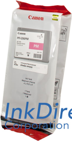 Genuine Canon 5308B001Aa Pfi-206Pm Ink Tank Photo Magenta