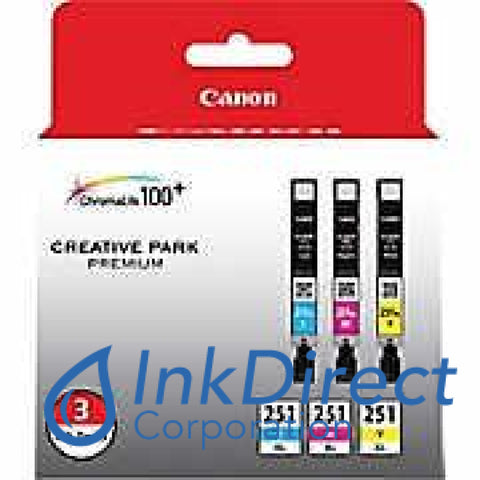 Genuine Canon 6449B009 Cli-251Xl ( C/m/y) Ink Jet Cartridge Color
