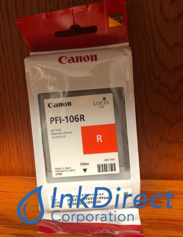 Genuine Canon 6627B001AA PFI-106R Ink Tank Red ImagePrograf IPF6300 IPF6350 IPF6400 IPF6400S Ink Tank , Canon - Wide Format Printer ImagePrograf IPF6300, IPF6350, IPF6400, IPF6400S