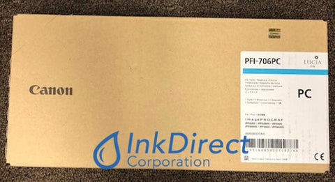 Genuine Canon 6685B001Aa Pfi-706Pc Ink Jet Cartridge Photo Cyan Ink Jet Cartridge