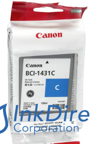 Genuine Canon 8970A001Aa Bci-1431C Ink Jet Cartridge Cyan