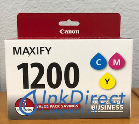 Genuine Canon 9232B005 PGI-1200 Ink Jet Cartridge Cyan Magenta Yellow MAXIFY MB2020 MB2320 Ink Jet Cartridge , Canon - All-in-One MAXIFY MB2020, MB2320