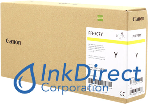 Genuine Canon 9824B001Aa Pfi-707Y Ink Tank Yellow
