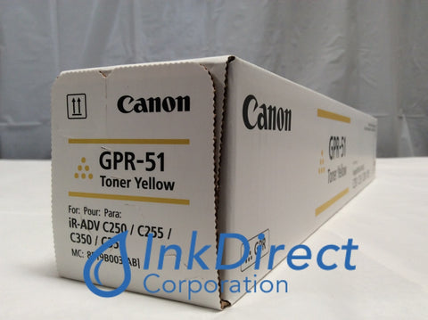Genuine Canon F429032001 F42-9032-001 8519B003AA GPR-51 Toner Cartridge Yellow ImageRunner Advance C250IF C350IF Toner Cartridge