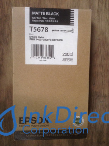 Genuine Epson T567800 Ink Jet Cartridge Matt Black