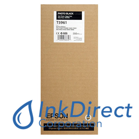 Genuine Epson T596100 Ultrachrome Hdr 350 Ml Ink Jet Cartridge Photo Black , T596700 -7