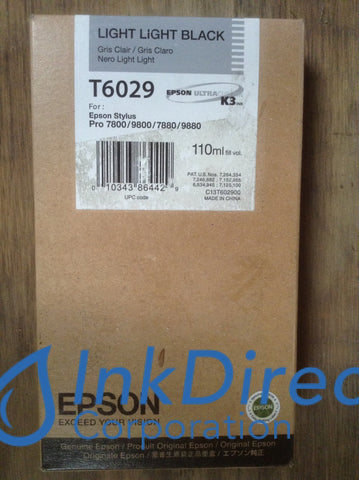 Genuine Epson T602900 T6029 Ink Jet Cartridge Light Black