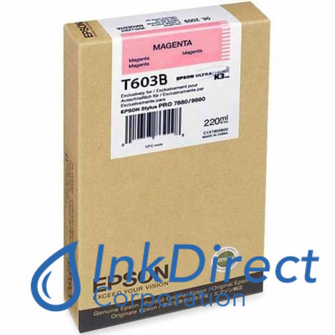 Genuine Epson T603B00 T603B Ink Jet Cartridge Magenta