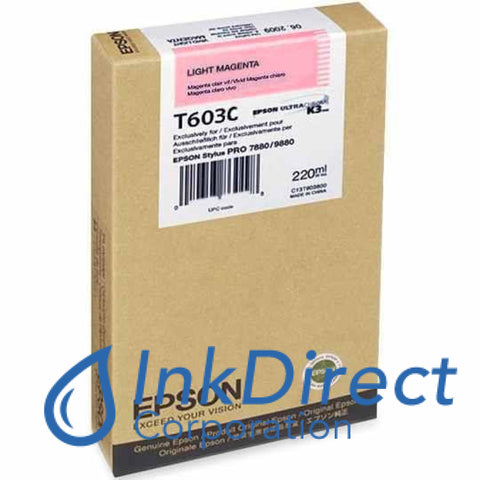 Genuine Epson T603C00 T603C C13T603C00 Ink Jet Cartridge Light Magenta