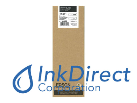 Genuine Epson T636100 T6361 Ultrachrome Hdr Ink Jet Cartridge Photo Black