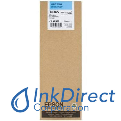 Genuine Epson T636500 T6365 Ultrachrome Hdr Ink Jet Cartridge Light Cyan