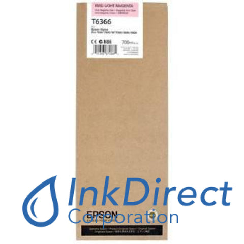 Genuine Epson T636600 T6366 Ultrachrome Hdr Ink Jet Cartridge Vivid Light Magenta